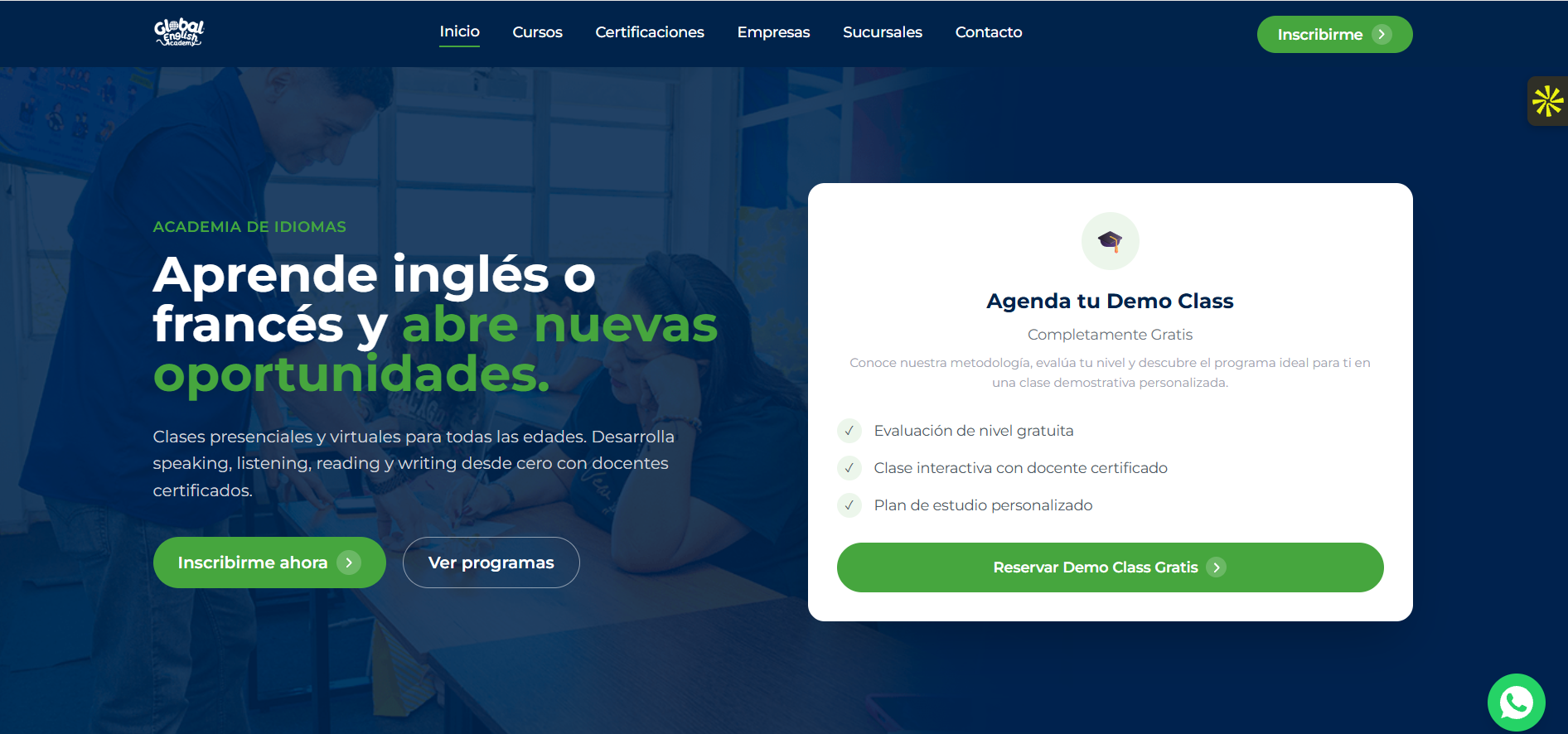 Global English Academy - proyecto desarrollado por ELEVA GROUP